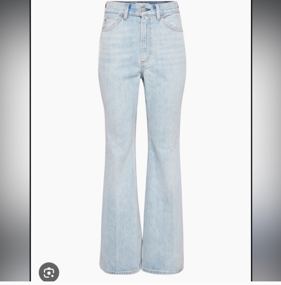 Denim Forum Light Wash Flared Jeans